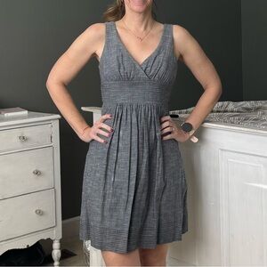 B. Smart Charcoal Sleeveless Dress